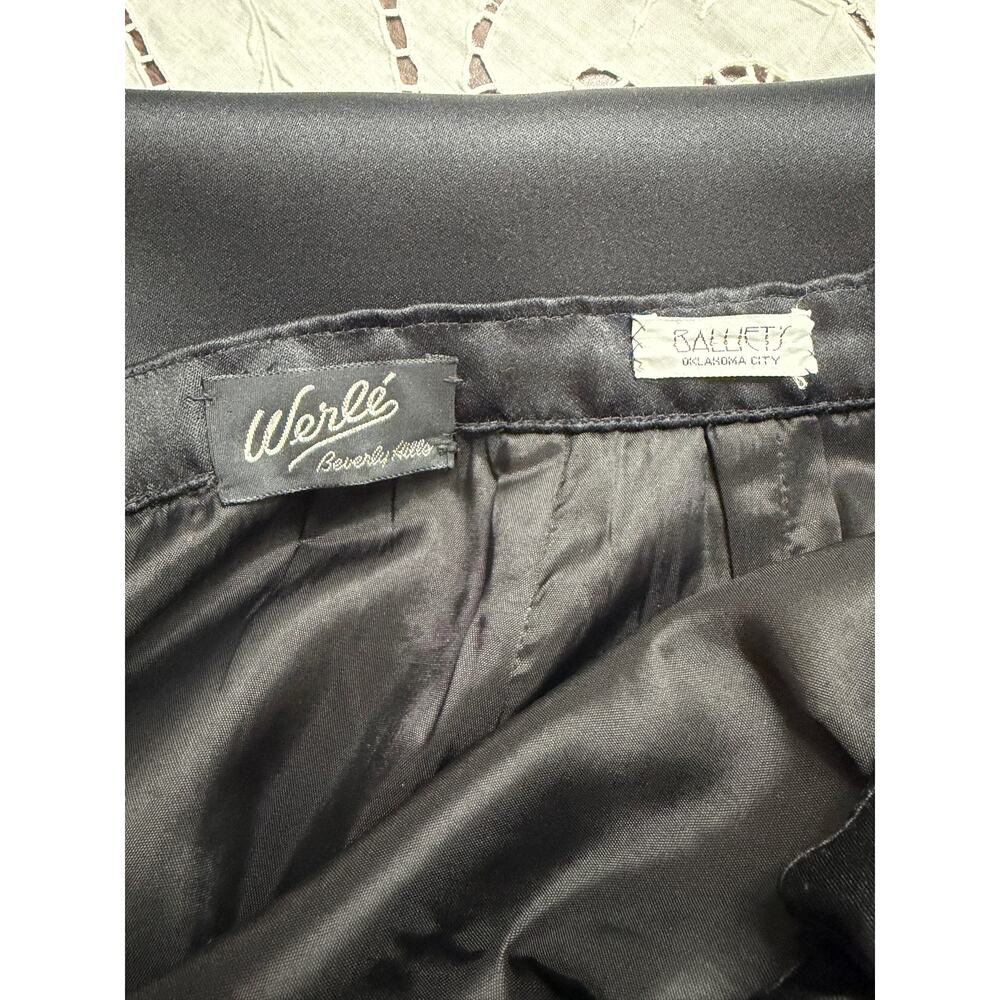 1950's Werle' Beverly Hills Black Satin Skirt Ballets Oklahoma City Provenance - Picture 4 of 8